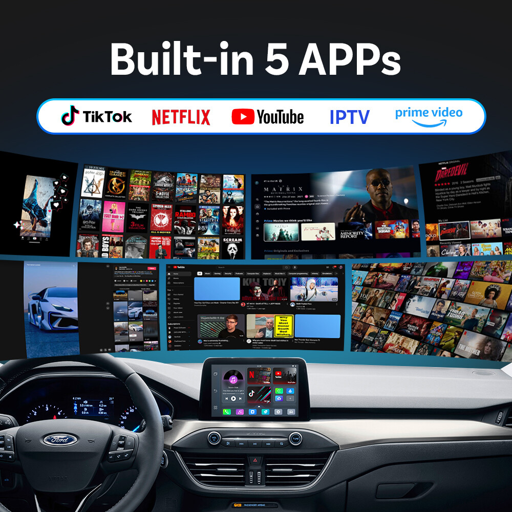 Ottocast Play2Video Pro - 3in1 Wireless CarPlay/Android Auto+Streaming