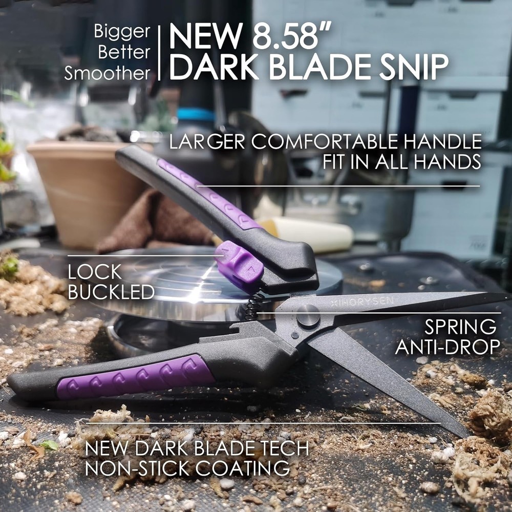 8.58" Precision Pruning Shears with Non-Stick Blade - Comfortable Gardening Tool
