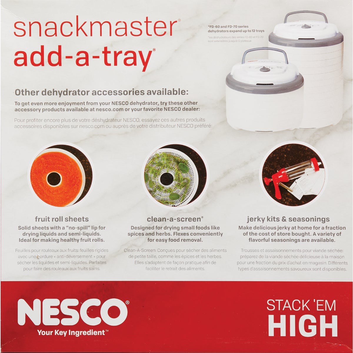 Nesco Snackmaster Add-A-Trays for 60 & 70 Series Dehydrators (2 Count) LT-2SG