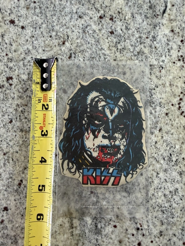 KISS 1980 SEALED GENE SIMMONS LARGE IRON ON PATCH MEXICO AUCOIN VINTAGE RARE!
