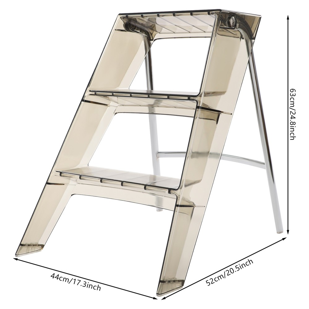 Folding Step Stool, Step Stools for Adults, 3 Step Ladder Folding Step Stool
