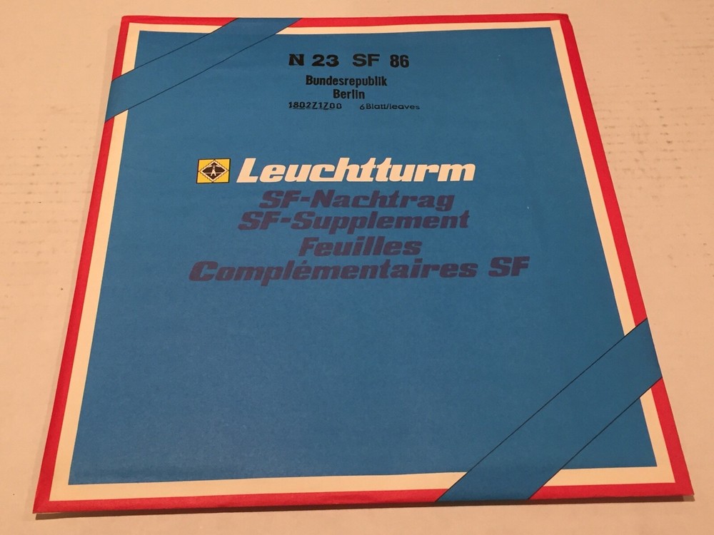 Lighthouse Supplement Stamp Pages -N23 SF 86-1986-Germany-8 Pages-Hingeless