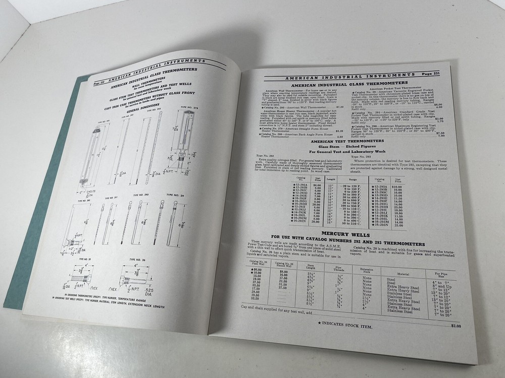 Manning Maxwell Moore Vintage Thermometer Regulators Instruments Catalog Book