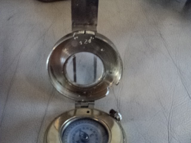Vintage Compass Prismatic Engineering Military Brass Nautical