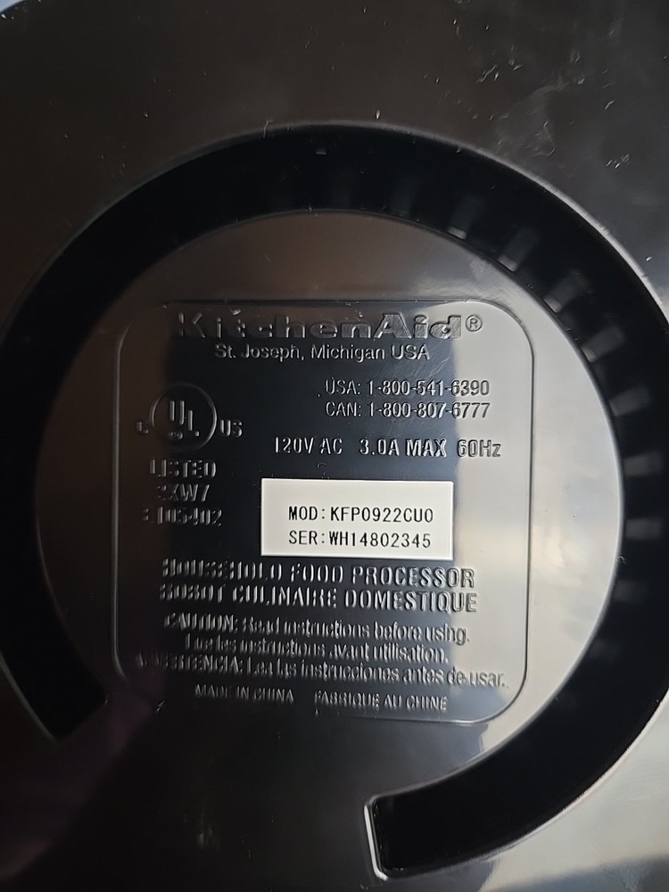 KitchenAid Food Processor KFP0922CU Replacement Motor Base part only TESTED