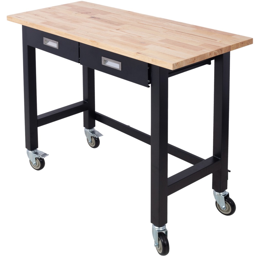 Work Table-Heavy Duty Rolling Workbench w/Storage Drawer,Garage/Office Multi-Use