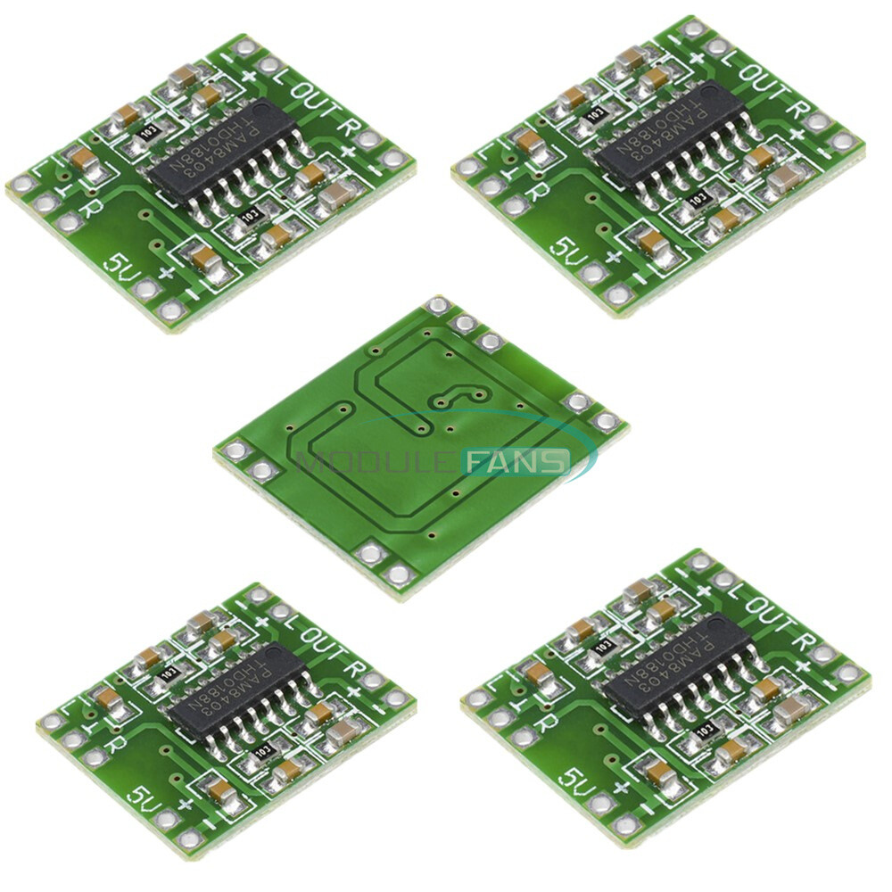 5PCS Digital Amplifier Board Class D 2*3W USB Power Mini PAM8403 Audio Module