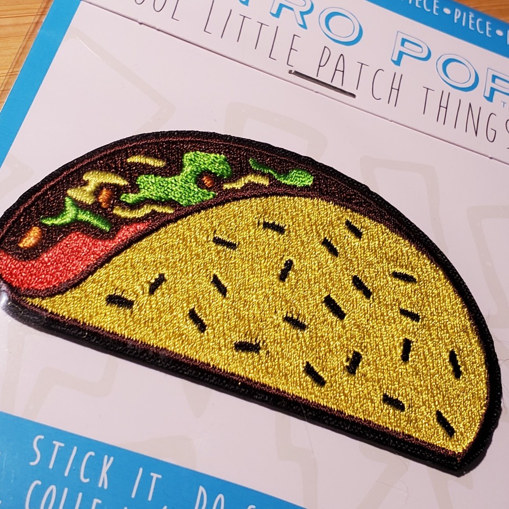 Taco Retro Pop Cool Little Patch Things Appliques Sew On Patch