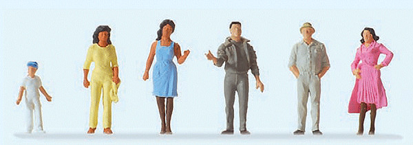 Preiser HO Pedestrians Passers-By pkg(6) 00 14134