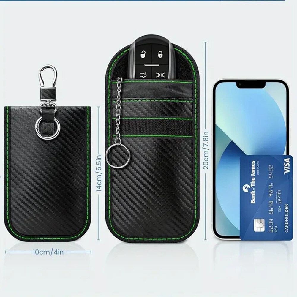 2 x Defender Car Key Signal Blocker Mini Faraday Cage Pouch RFID Blocking Bag