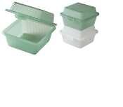 G.E.T. 1 Compartment Jade Polypropylene Eco-Takeout Container - 4 3/4"L x 4