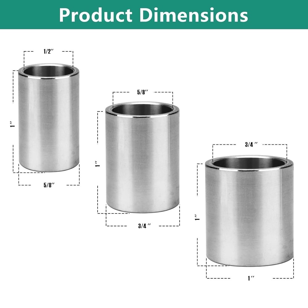 Reducing Bushing Arbor Adapters for Bench Grinder Wheel, 1'' Thick from 1''...