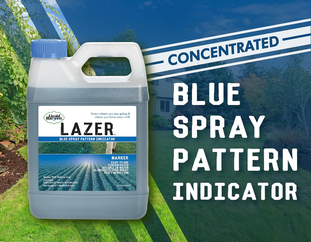 Lazer Blue - 32 Ounces - Concentrated Spray Pattern Indicator -