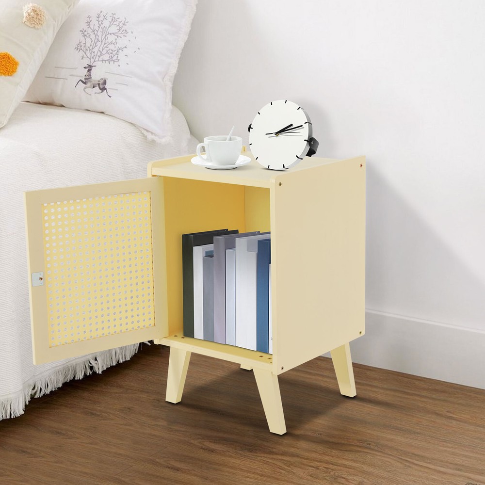 31*30*51cm Home Side Table Creamy Beige Bedside Table Modern Bedside Table