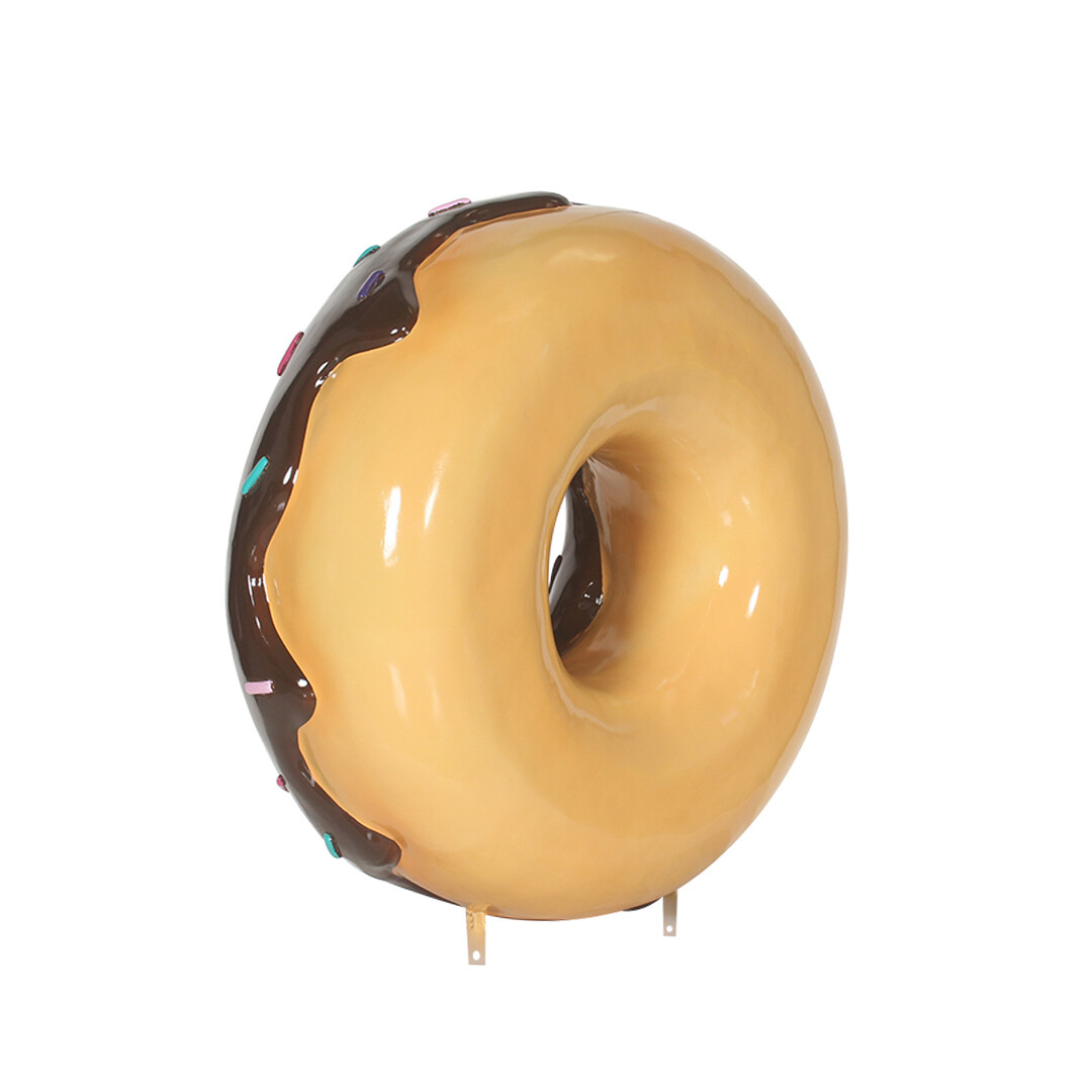 Donut Statue Extra Large Sculpture Hanging Donuts Chocolate Indoor & Out 30"