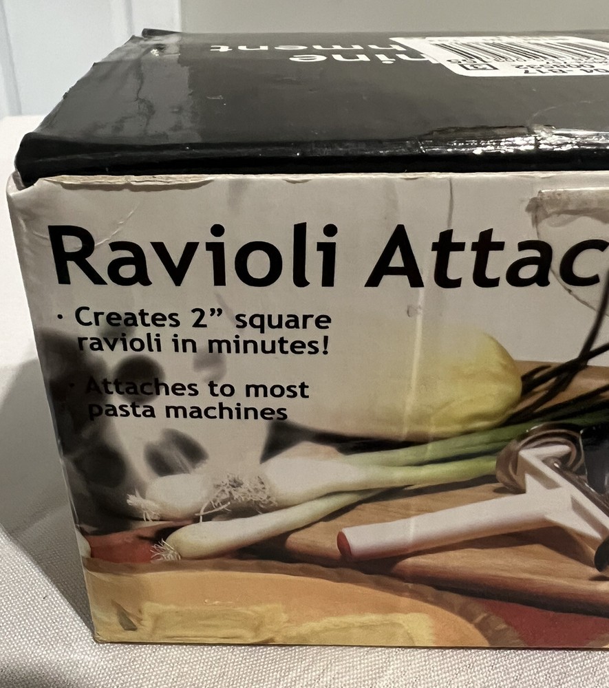 Manual Pasta Machine Ravioli Maker Attachment- Makes 2" Ravioli