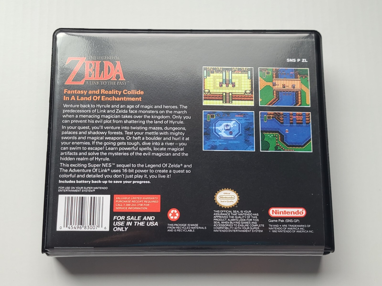 The Legend of Zelda A Link to the Past CASE Super Nintendo SNES Box TOP QUALITY