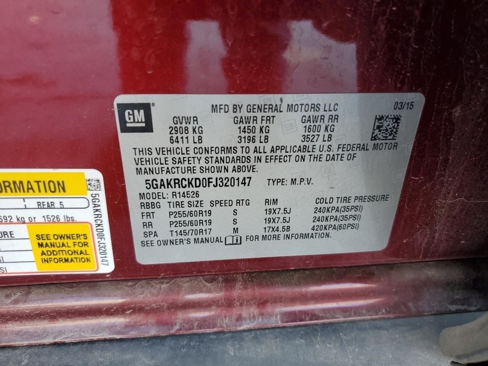 Speedometer MPH Without Front Camera Fits 14-17 ENCLAVE 734780