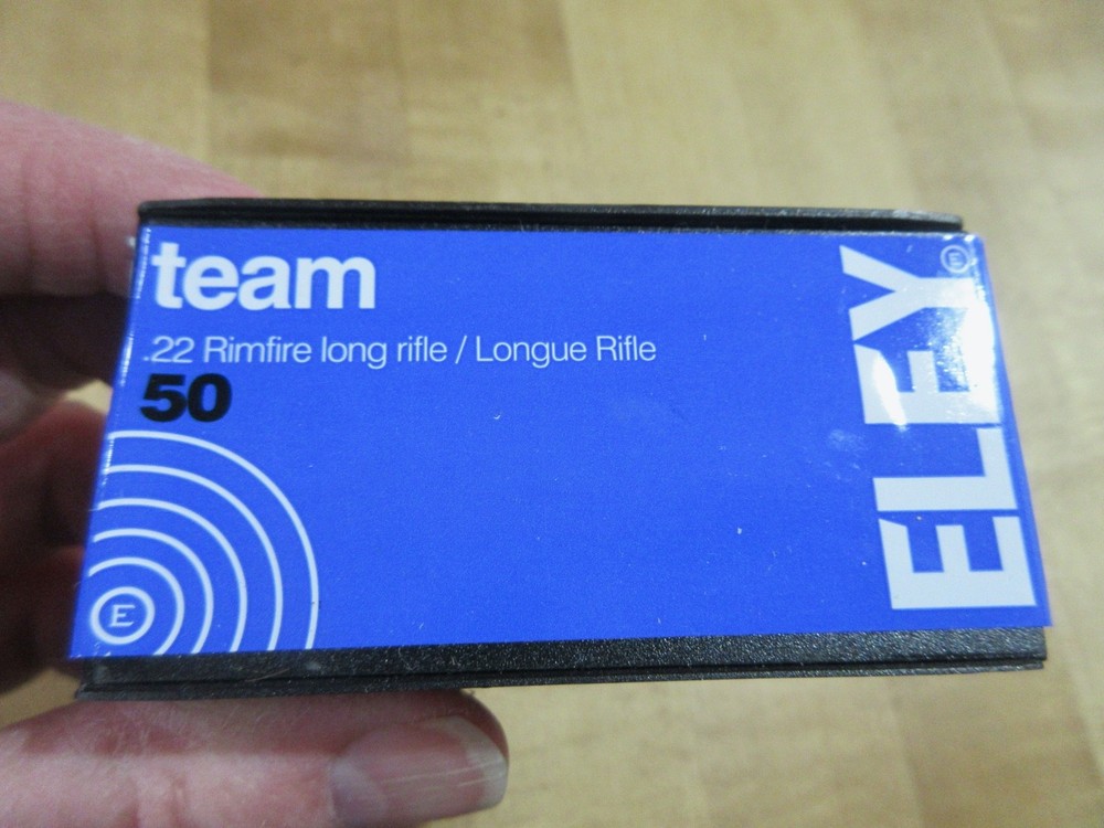 Empty Ammo Box 22 Cal Eley  Team   Plastic Box (#43). (w20)