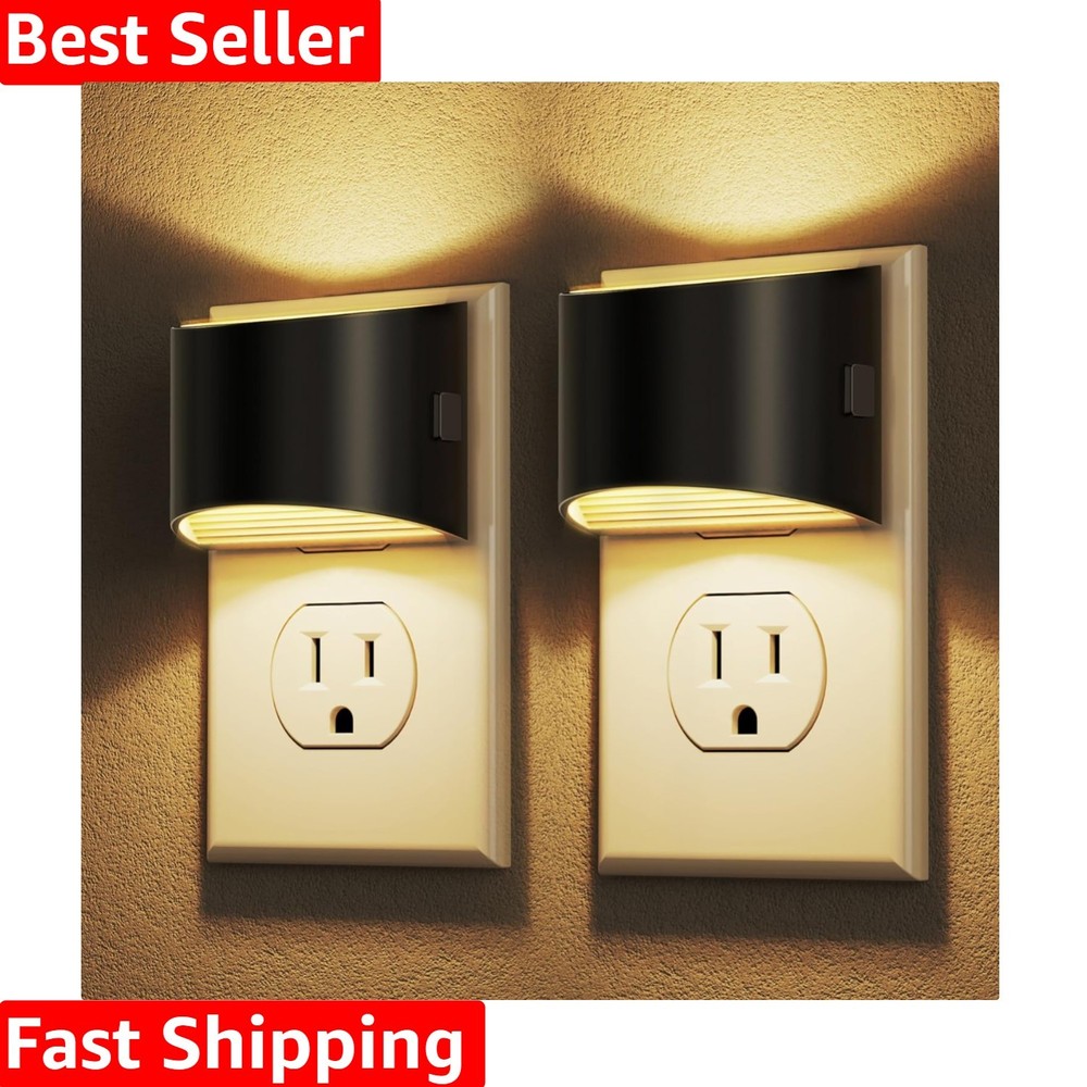 LED Night Light[2 Pack], Night Lights Plug into Wall, 3 Level Brightness Adju...