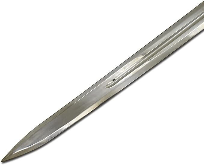 40" Medieval Warrior Brass Pommel Long Sharp Edge Sword with Leather Scabbard