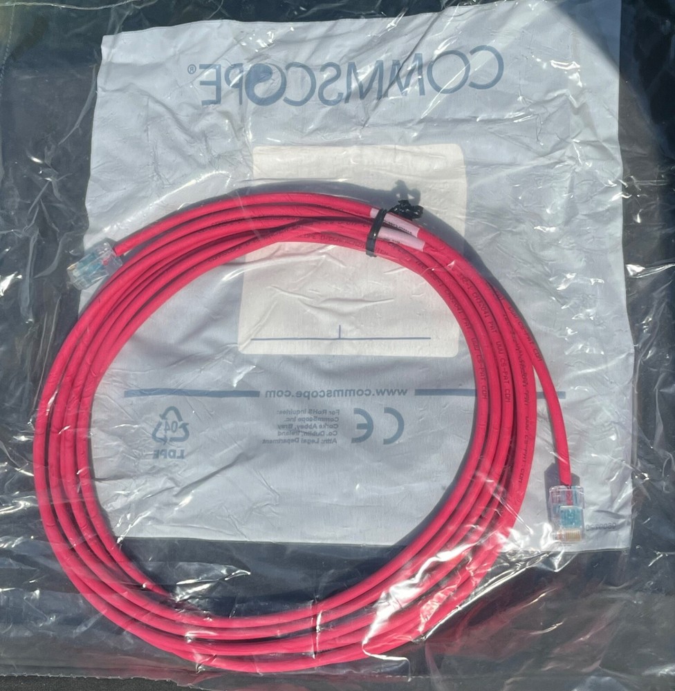 Commscope CO199K2-07F015 MINO6a Red 15ft Patch Cord Cable