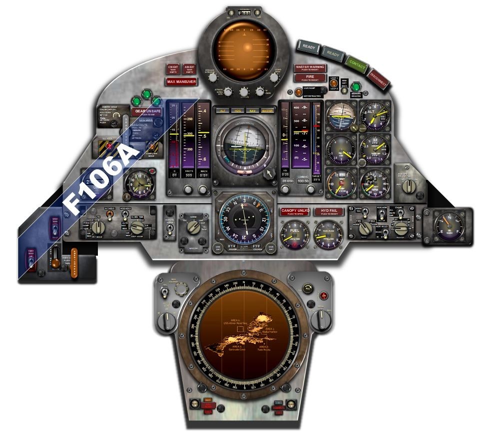 F106 DELTA DART 'SIX' COCKPIT instrument panel CDkit