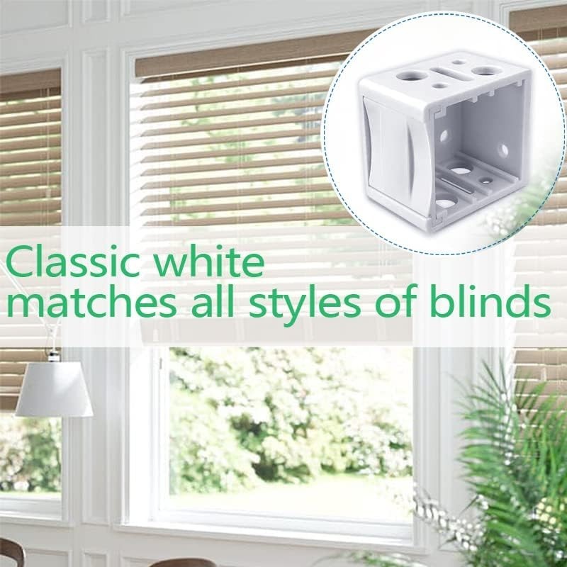 Mini Blind Brackets, 1 Inch White Brackets for Blinds, Mini Blinds Box Mounting