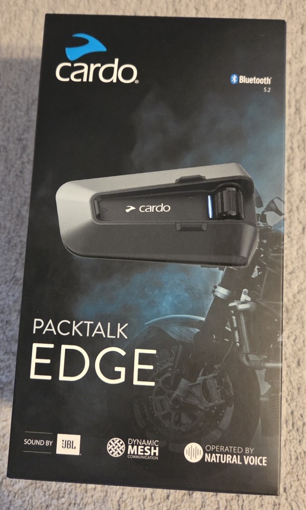 Cardo PACKTALK Edge Motorcycle Bluetooth Communication System Headset Intercom
