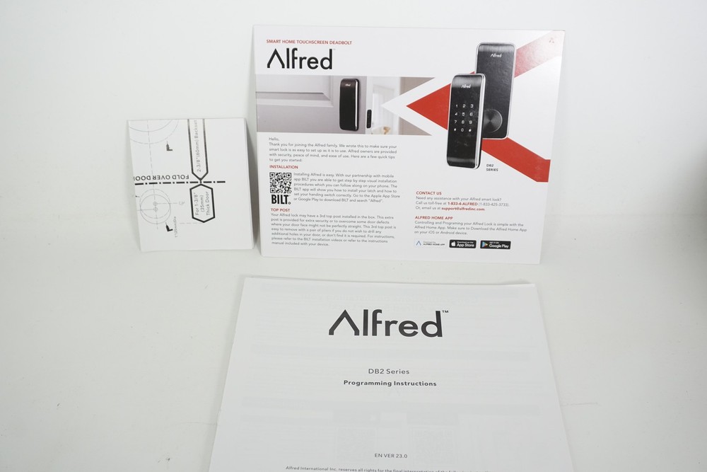 Alfred Db2-B Smart Touchscreen Door Lock Keyless Pin Code Entry
