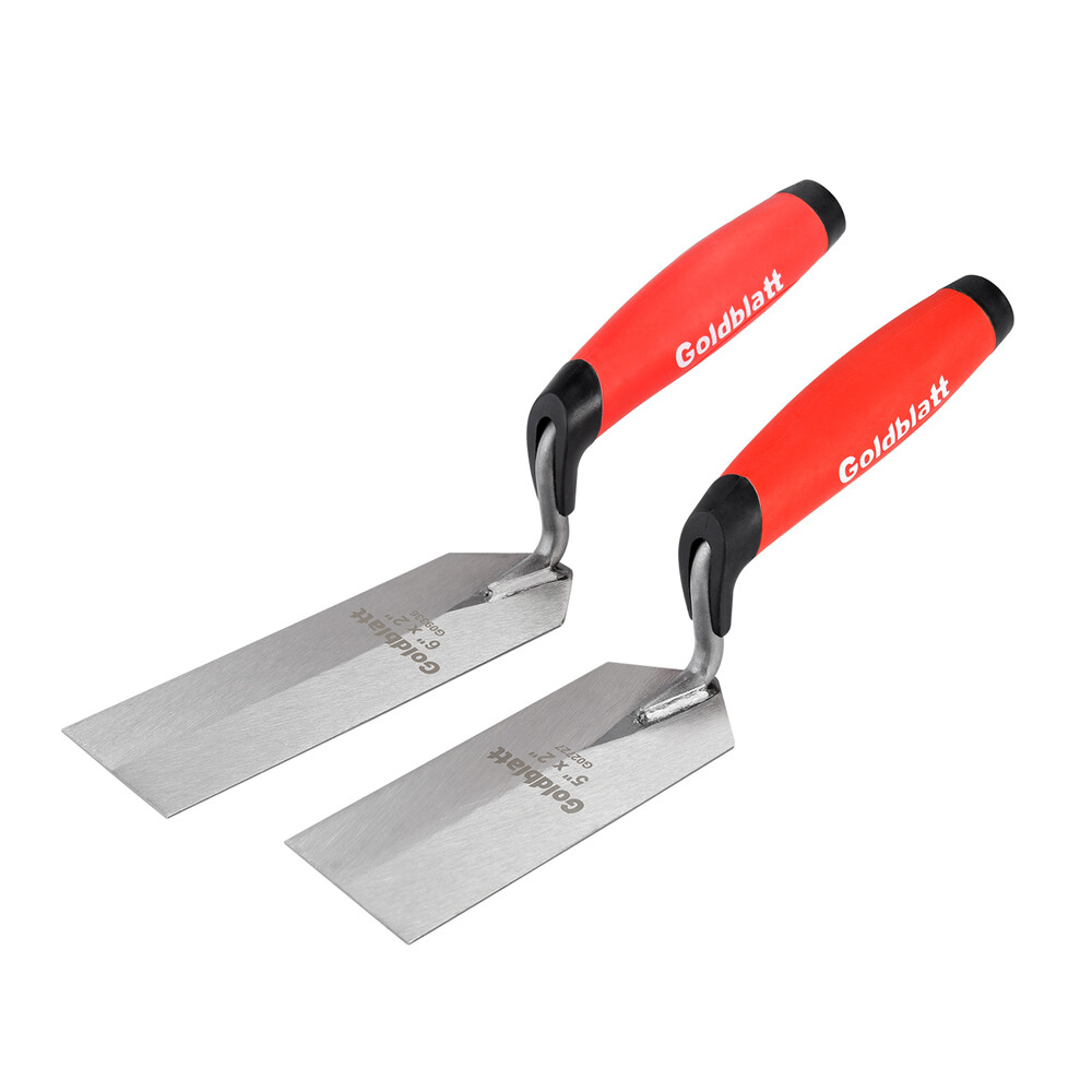Goldblatt 2PIECES Industries Margin Trowel Set 6"X2" 5"X2" Masonry Flooring Tool
