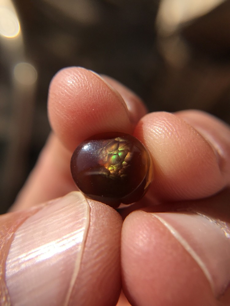 Deer Creek Fire Agate Cabochon