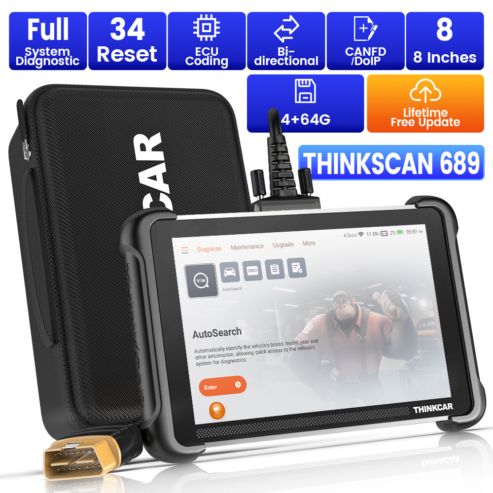 ThinkScan 689 Bidirectional Scanner Full System Auto VIN Diagnostic Coding Tool