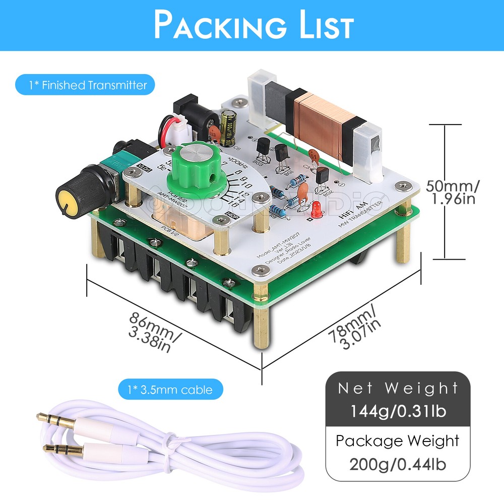 AMT-MW207 Medium Wave Radio Transmitter AM Radio Transmitter 525-1605kHz
