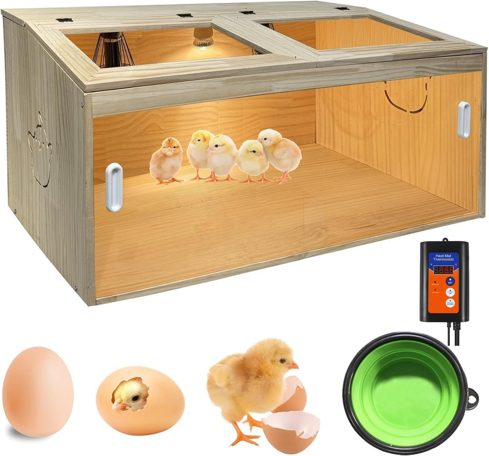22-Piece Large Chicken Brooder Box 32" All-In-One Kit up to 35 Chicks Capacity