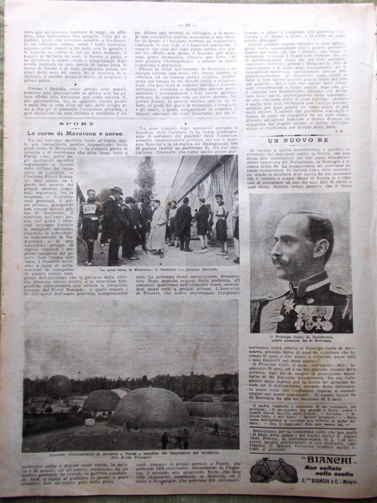 La Domenica del Corriere 29 October 1905 Galleria del Sempione Marathon Pietri