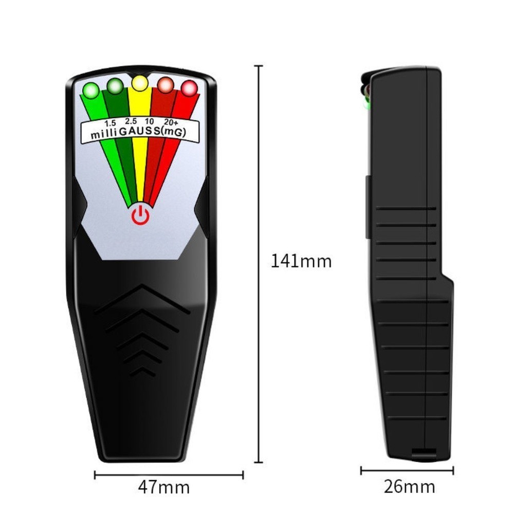 Electromagnetic Radiation Detector Handheld EMF Meter Five Color LED Alerts