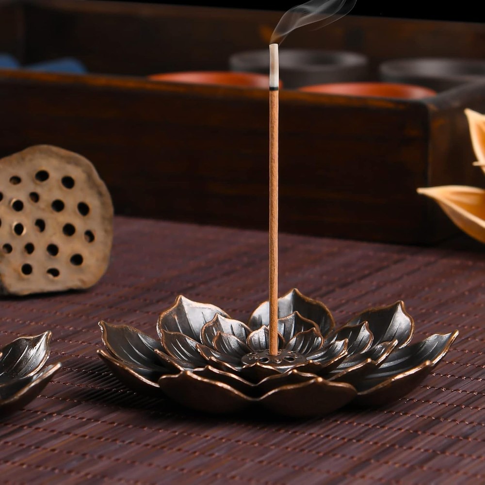 Lotus Incense Burner with Ash Catcher