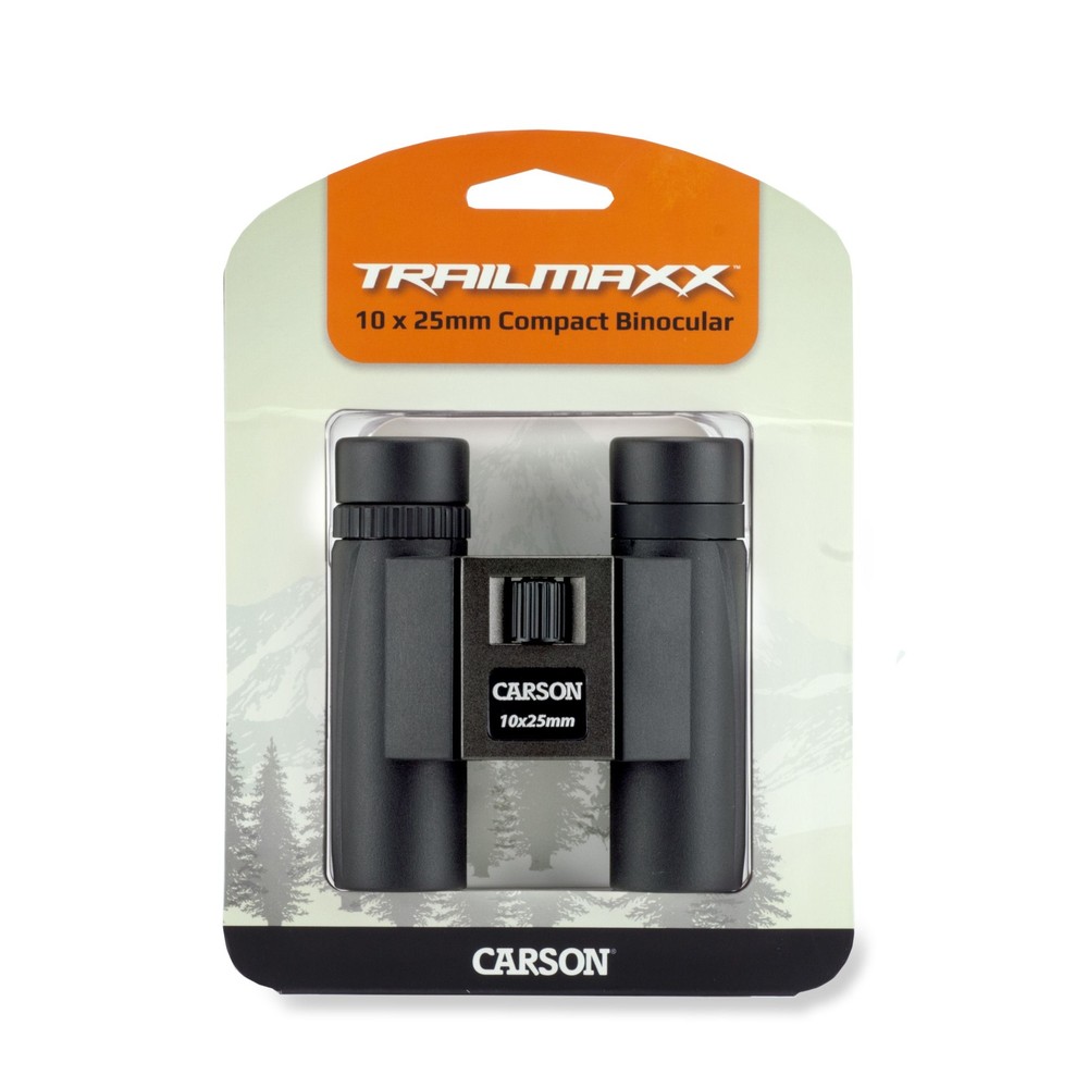 Carson 10x25mm Compact Binoculars, Silver/Black TM-025