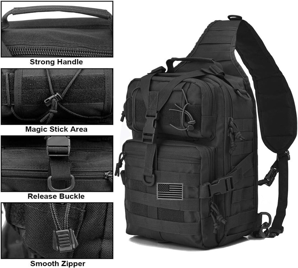 Durable Nylon Tactical Backpack with Molle System - 20L Capacity for Versatility