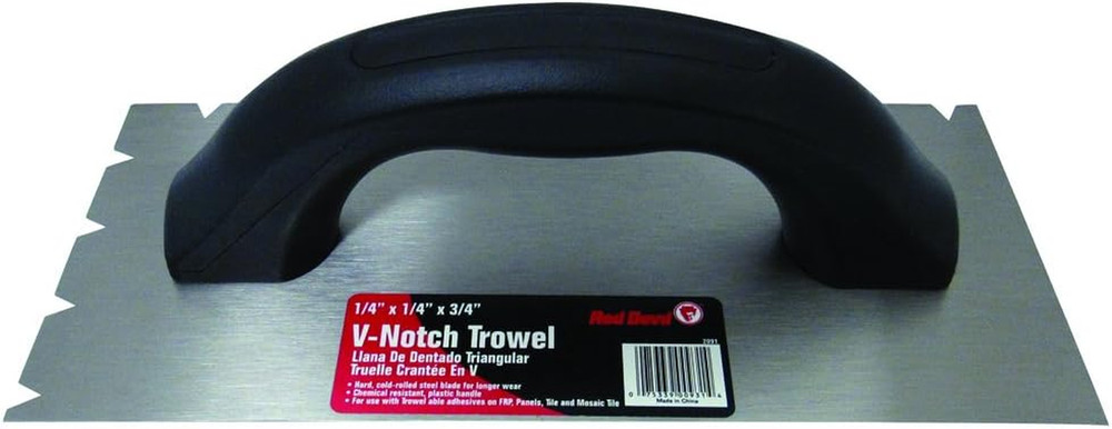 2091 1/4" X 3/4" V Notch Trowel