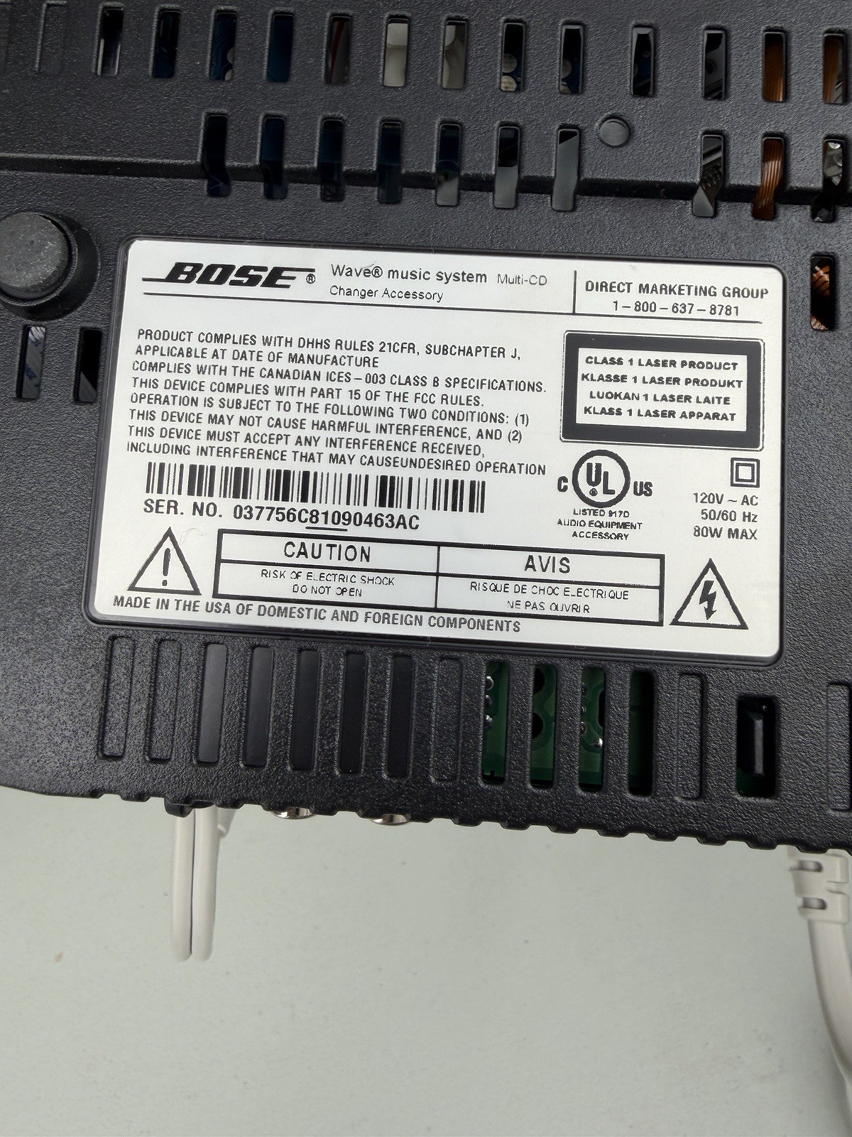 Bose Wave Music System AWRCC2 3-Disc Multi-CD Changer **FOR PARTS**