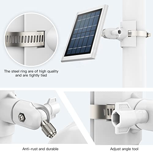Universal Solar Panel Mount for Eufy/Ring/Reolink/Arlo Solar Panel 1 Pack White