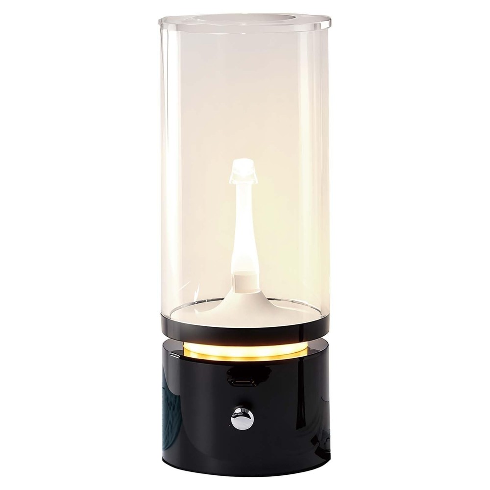 Black Rechargeable Bedside Lamp, 4-Level Dimmable Touch Control LED Table Lam...