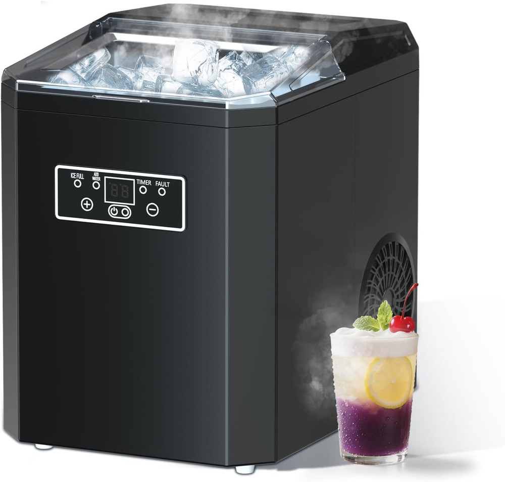 Countertop Ice Maker Machine, 44LBS Ice Cube Maker, Portable Small Ice Cube Mach