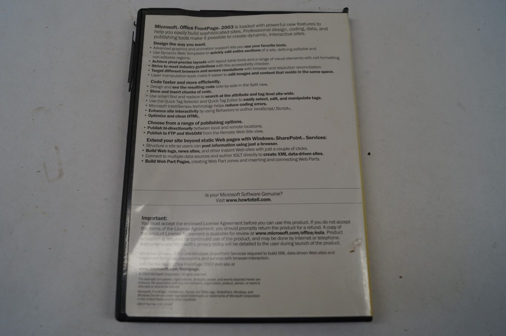MicroSoft Office FRONT PAGE 2003 Website Creation Management Program App C242