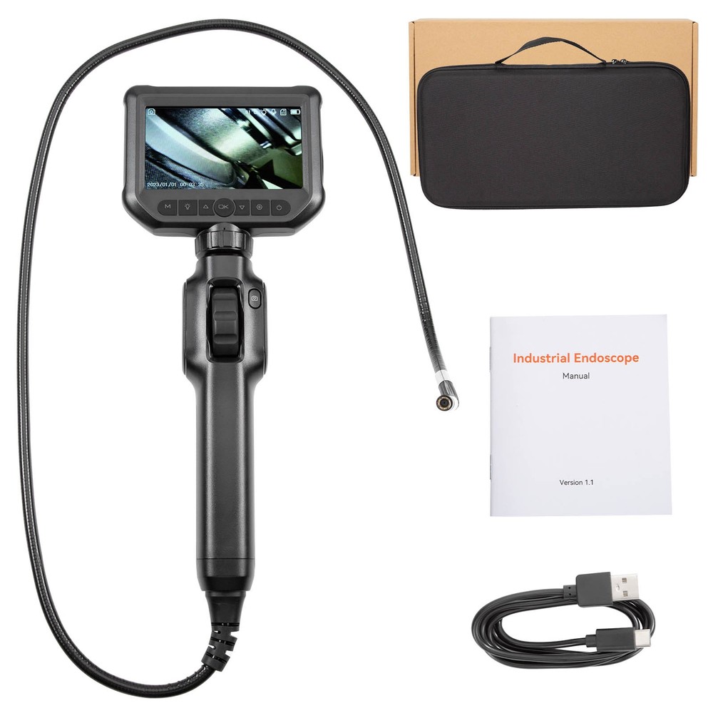 2 Way Articulating Borescope Camera Industrial Endoscope with Snake Scope Camera