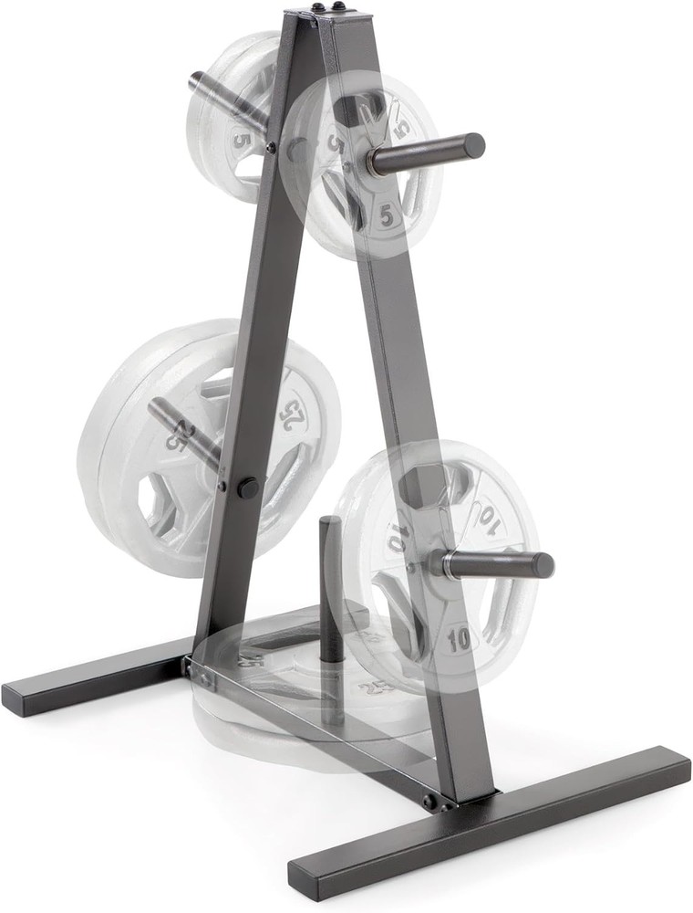 Alloy Steel Weight Plate Storage Rack - Triangular Design for Space Efficiency