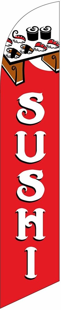 Sushi Feather Banner Swooper Flag - NO WIND REQUIRED - Replacement FLAG ONLY