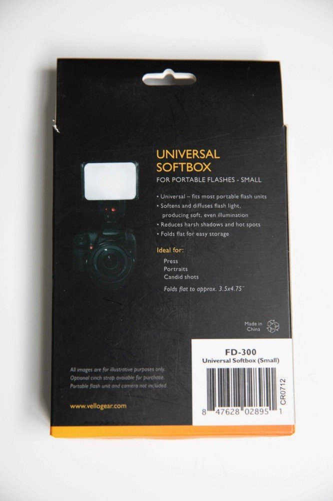 NEW Vello Fabric Softbox for Portable Flash FD-300 (Small) Universal Softbox